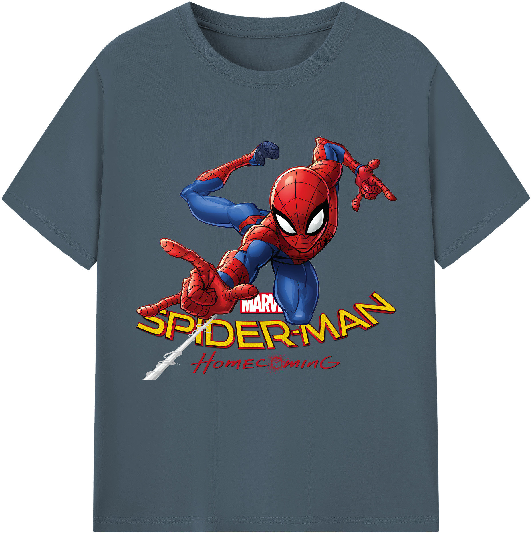 （画像用） Spider Man スパイダーマン 綿100％半袖Tシャツ（フロントプリント）